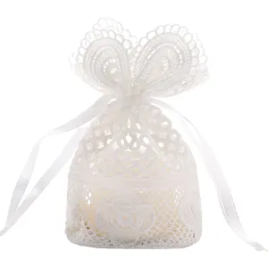 White Lace Drawstring Bags Wedding Favour Bags 100x140mm