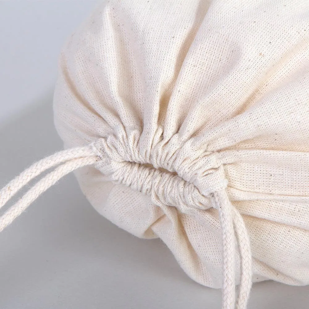 Wholesale Cotton Pouch Bags -  8"W x 12"H (20 cm x 30 cm) Double Drawstring Pouch Bags  - Cotton Vegetables Pouch Bag - Storage Cloth Bag