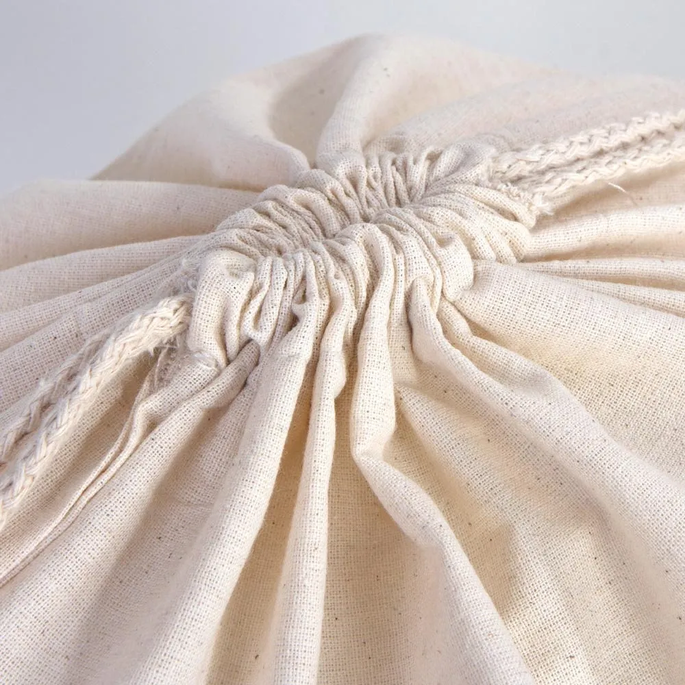 Wholesale Pouch Bags 16"W x 20"H ( 40 cm x 50 cm ) Eco Friendly Organic Cotton Double Drawstring Pouch Bags Great For Packaging - Muslin bags, Bulk Cotton Pouch