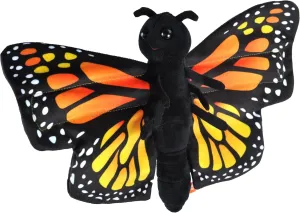 Wild Republic Huggers Butterfly Monarch Plush Toy, Slap Bracelet, Stuffed Animal, Kids Toys, 8"