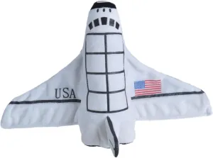 Wild Republic Huggers Space Shuttle Plush Toy, Slap Bracelet, Kids Toys, Rocket Ship, 8" , White