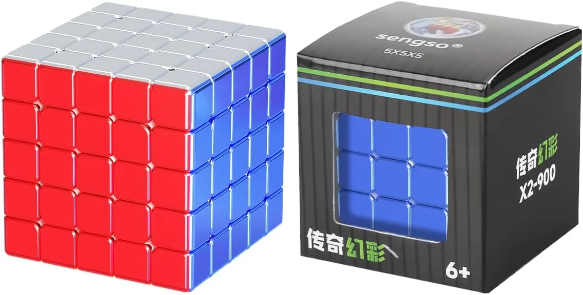 Willking ShengShou Legend 5x5 Metallic Speed Cube Metallic 5x5x5 Magic Cube Puzzle