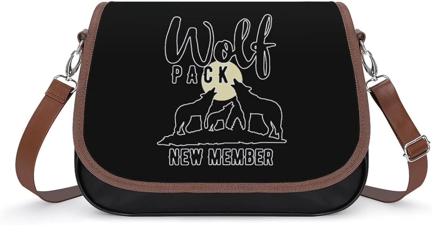 Wolf Pack New Member Fashion Crossbody Bags Purses for Women Funny Printing Shoulder Handbags Gifts