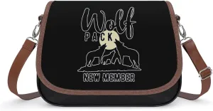 Wolf Pack New Member Fashion Crossbody Bags Purses for Women Funny Printing Shoulder Handbags Gifts