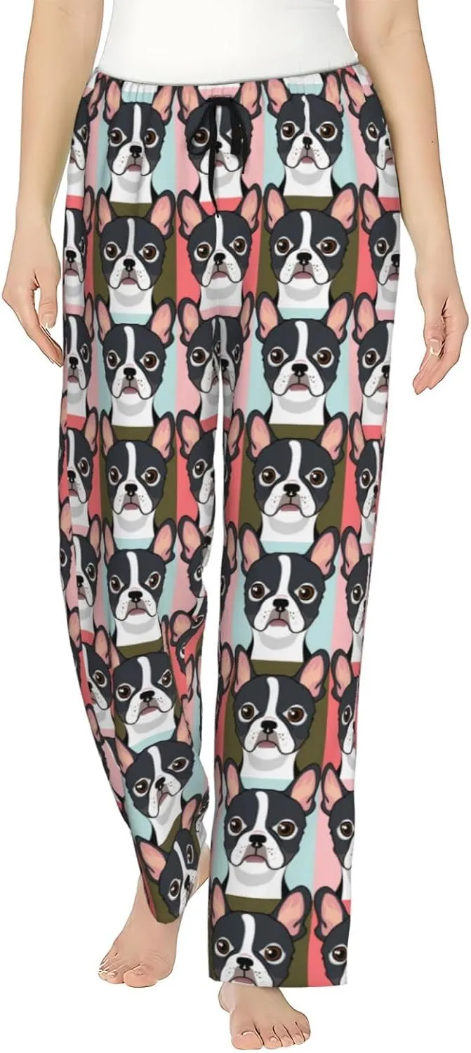 Women Comfy Pajama Pants Stretch Sleepwear Lounge Pants With Pockets & Drawstring