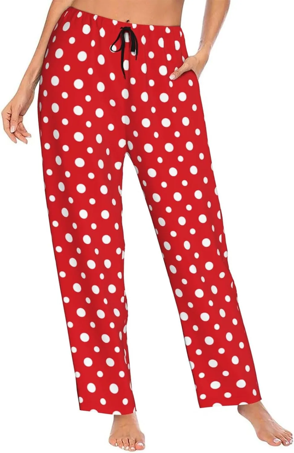 Women Comfy Pajama Pants Stretch Sleepwear Lounge Pants With Pockets & Drawstring