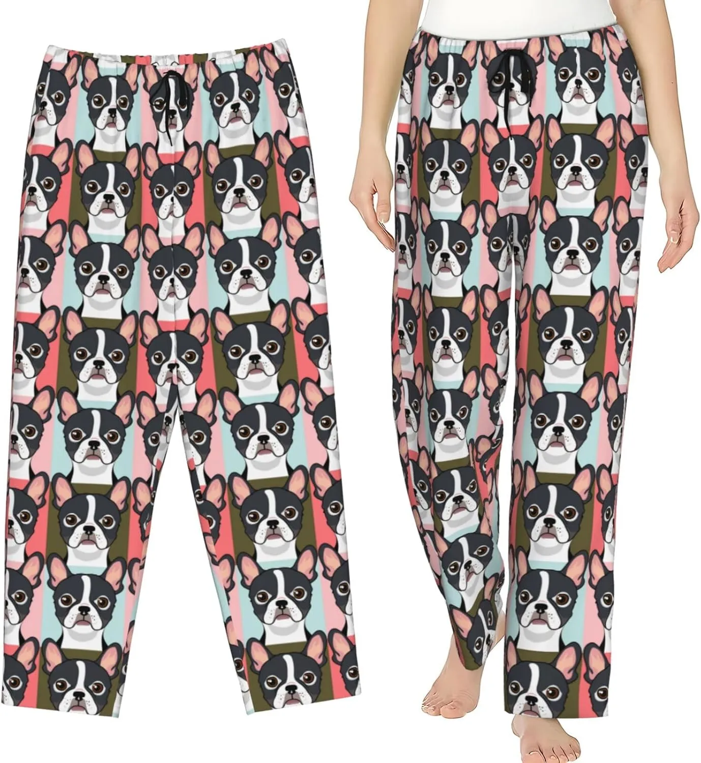 Women Comfy Pajama Pants Stretch Sleepwear Lounge Pants With Pockets & Drawstring