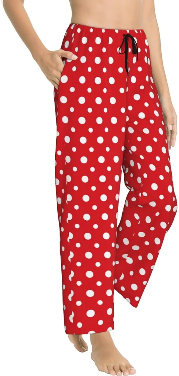 Women Comfy Pajama Pants Stretch Sleepwear Lounge Pants With Pockets & Drawstring