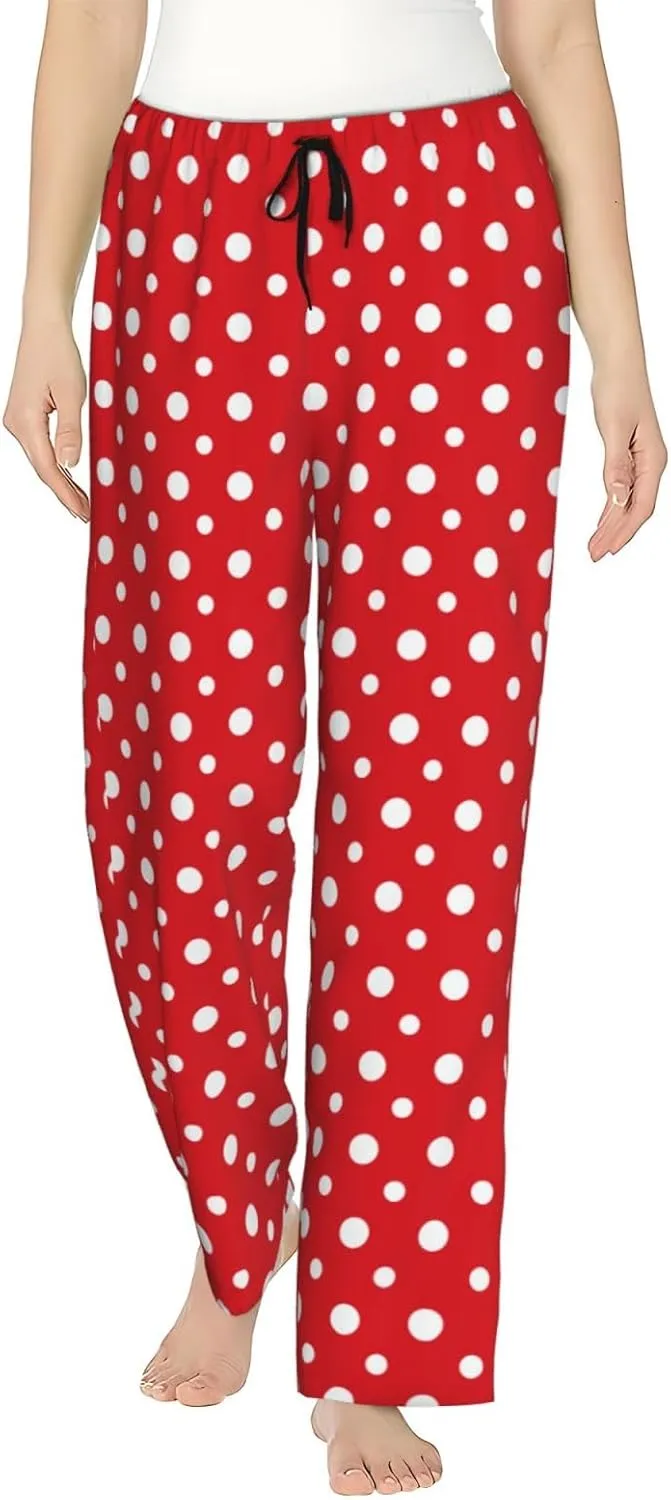 Women Comfy Pajama Pants Stretch Sleepwear Lounge Pants With Pockets & Drawstring