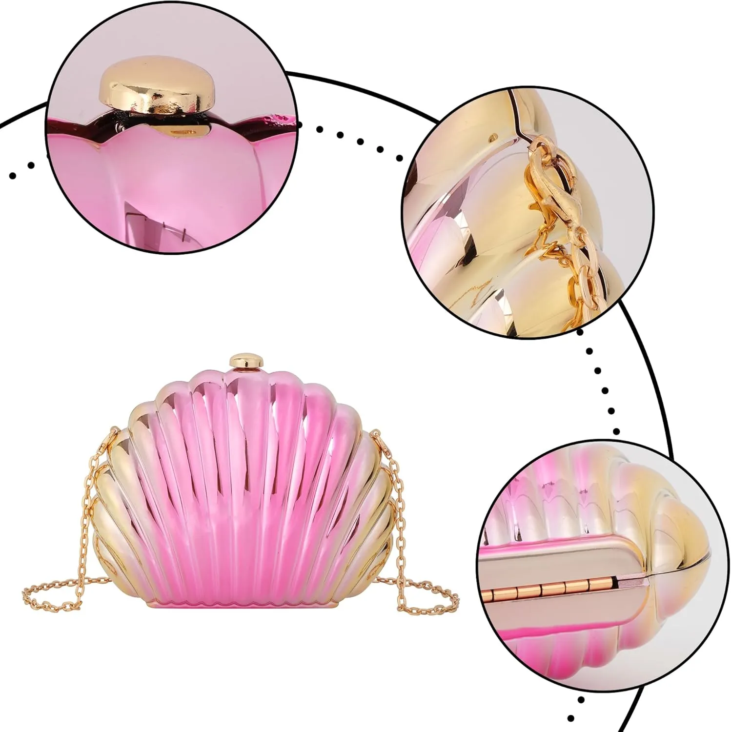 Women Evening Bag Clutch Tote Chain Shoulder Handbag Purse