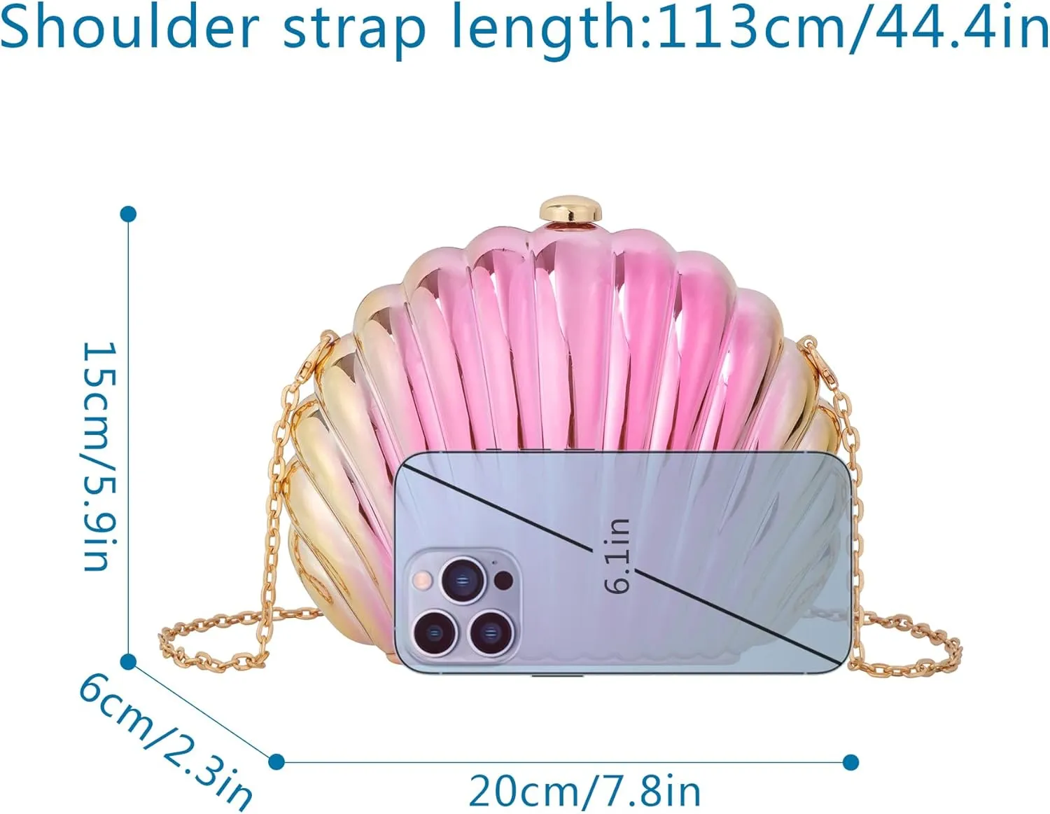 Women Evening Bag Clutch Tote Chain Shoulder Handbag Purse