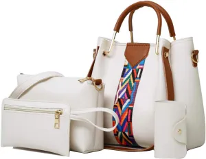 Women Handbag Set Top Handle Bag Soft PU Leather Tote Satchel Shoulder Clutch Bag Purse Wallet