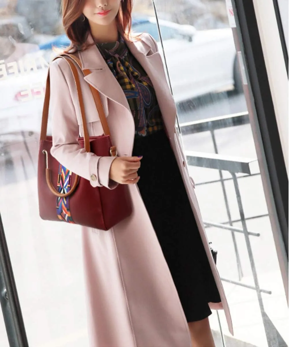Women Handbag Set Top Handle Bag Soft PU Leather Tote Satchel Shoulder Clutch Bag Purse Wallet