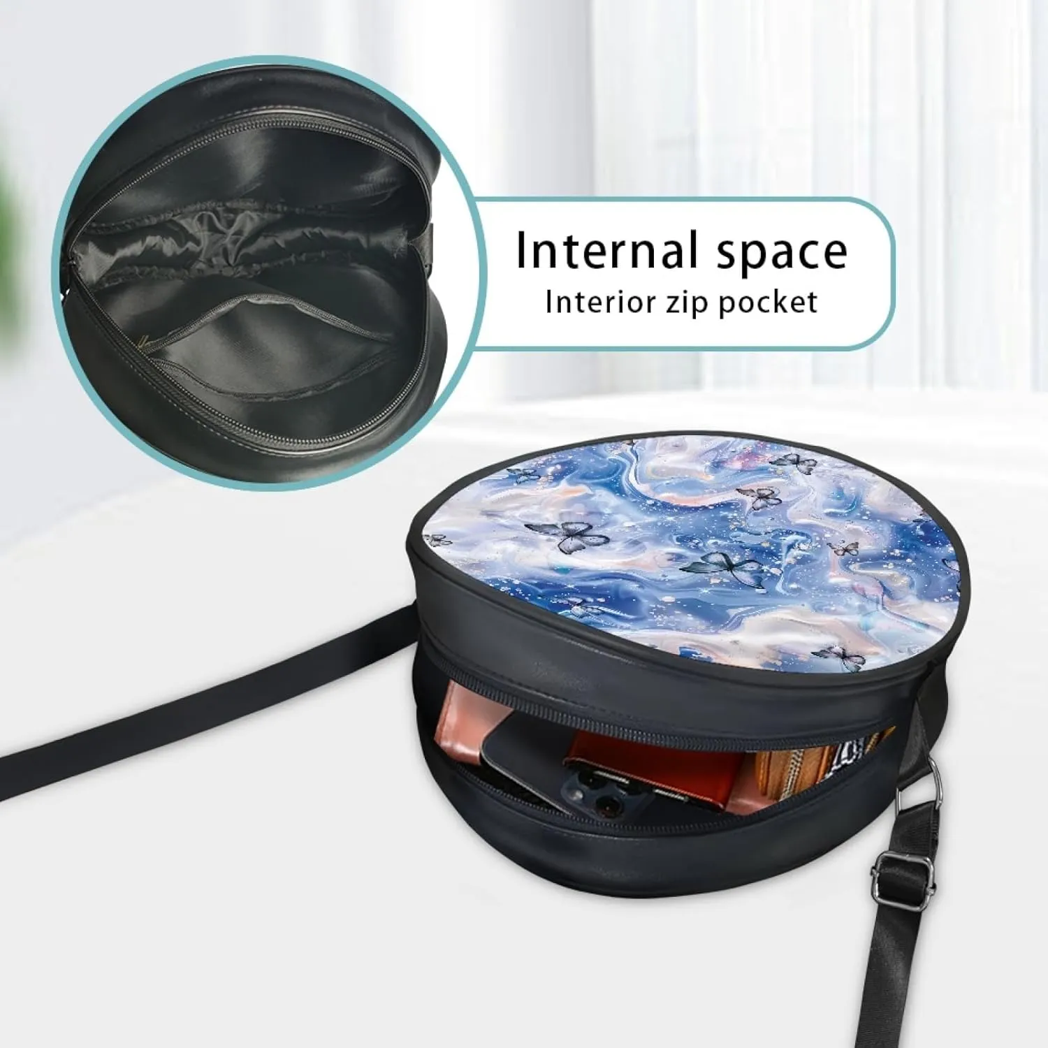 Women Round Crossbody Bag Ladies Sling Bag Cross Body Bag