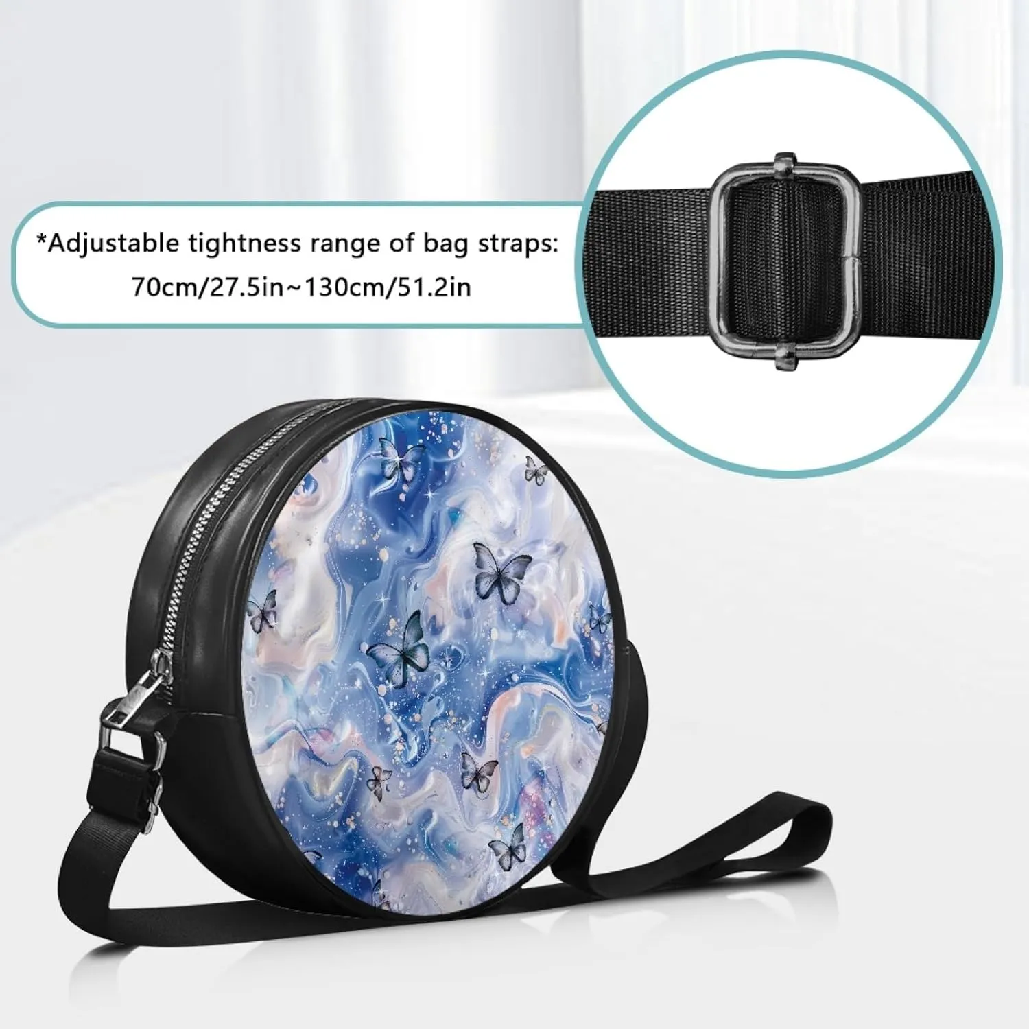 Women Round Crossbody Bag Ladies Sling Bag Cross Body Bag