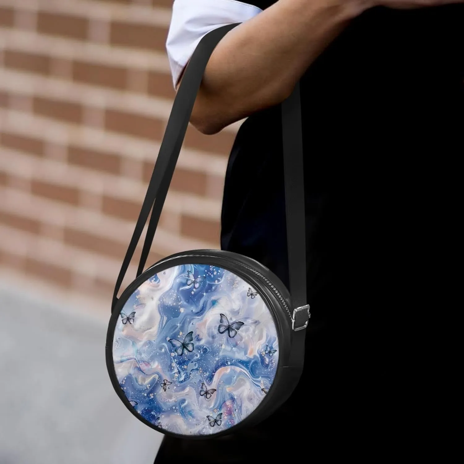 Women Round Crossbody Bag Ladies Sling Bag Cross Body Bag