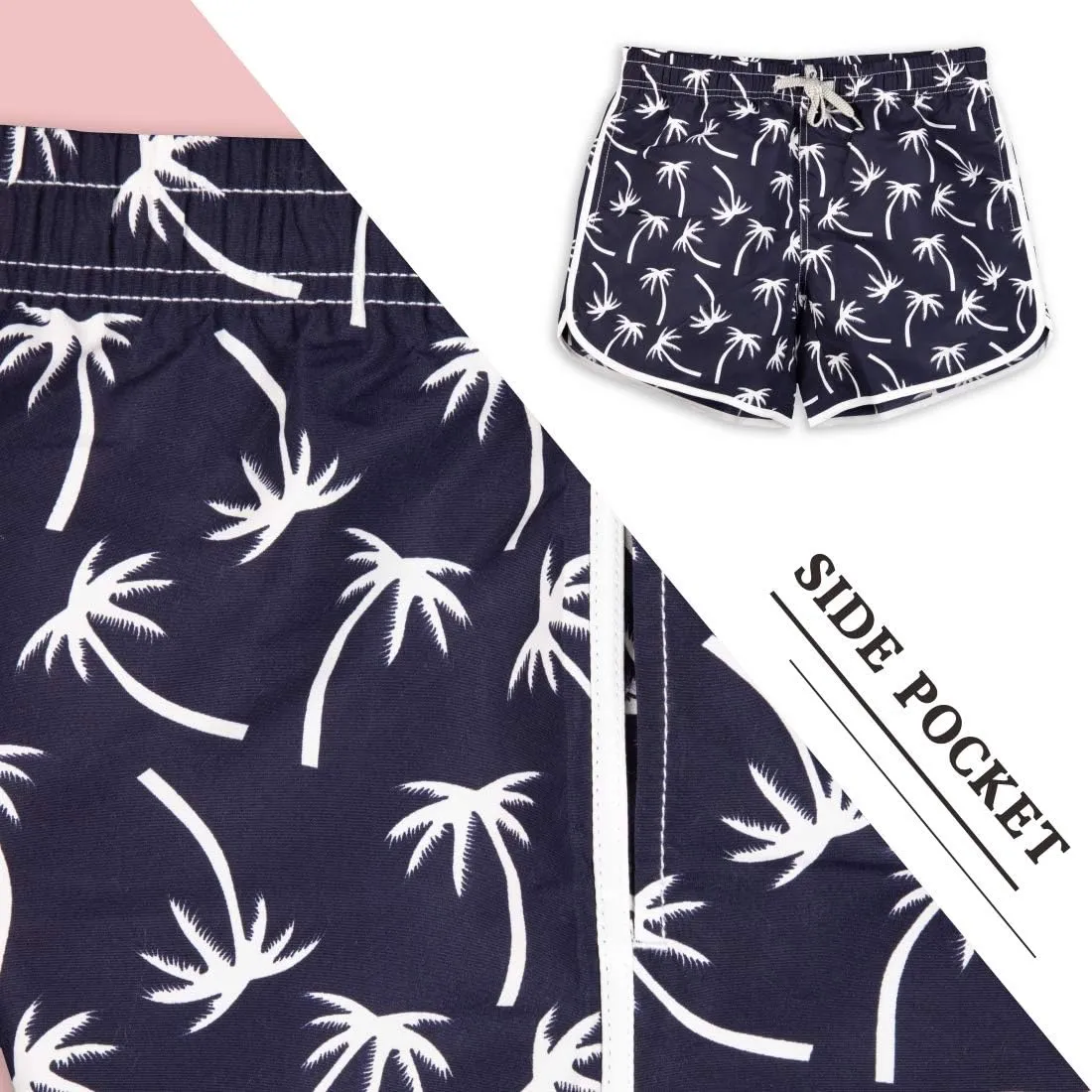 Womens Board Shorts Beach Quick Dry Fabric Swim Slim Trunks Ocean Travel Sports