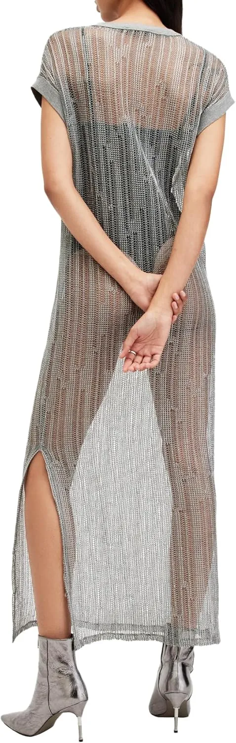 Women's Giana Metallic Open Stitch Midi Dress
