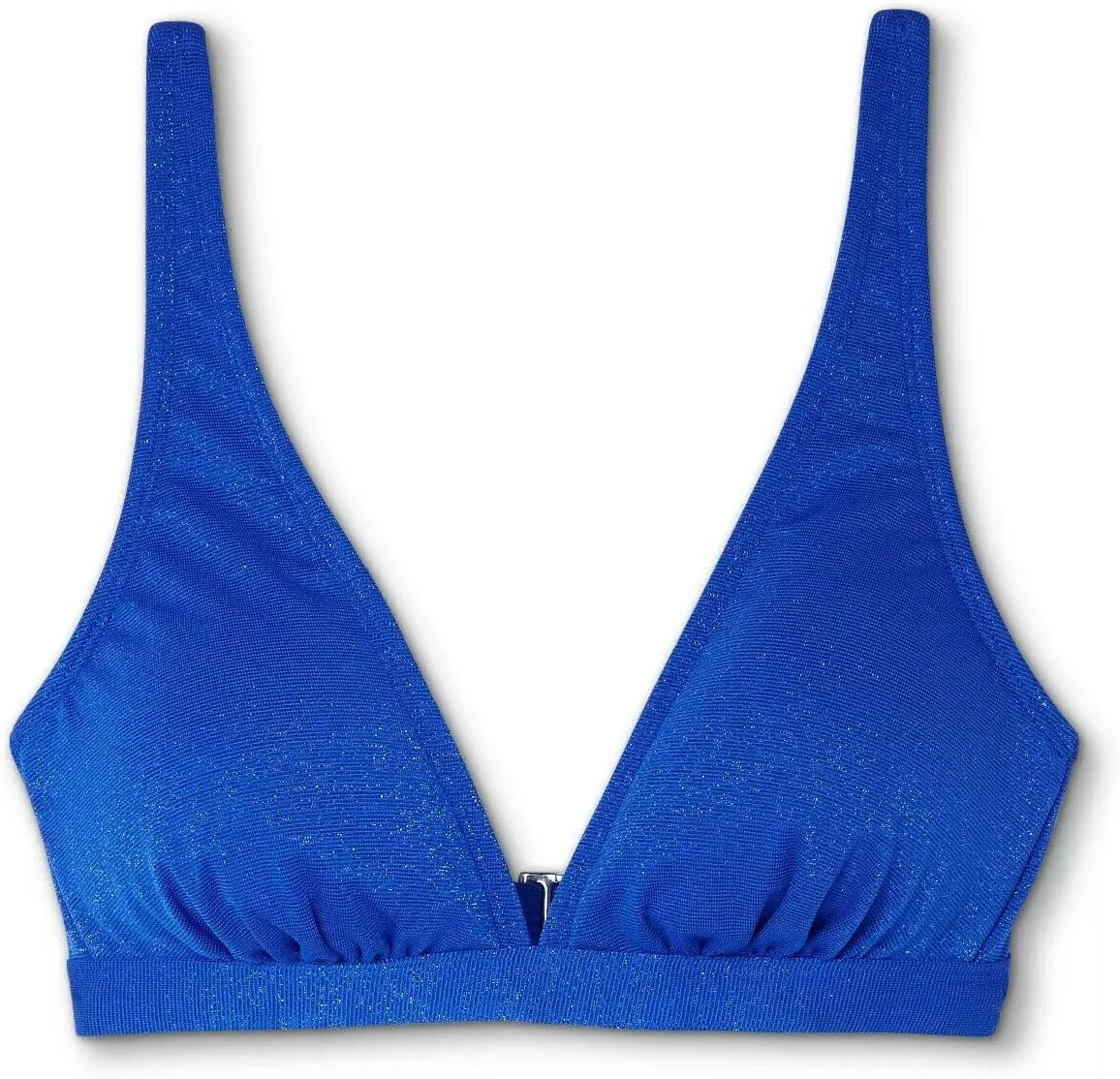 Women's Juniors' Metallic Bralette Bikini Top -