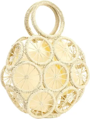 Womens Large Straw Beach Tote Hobo Summer Bag - Handwoven Straw Handbag