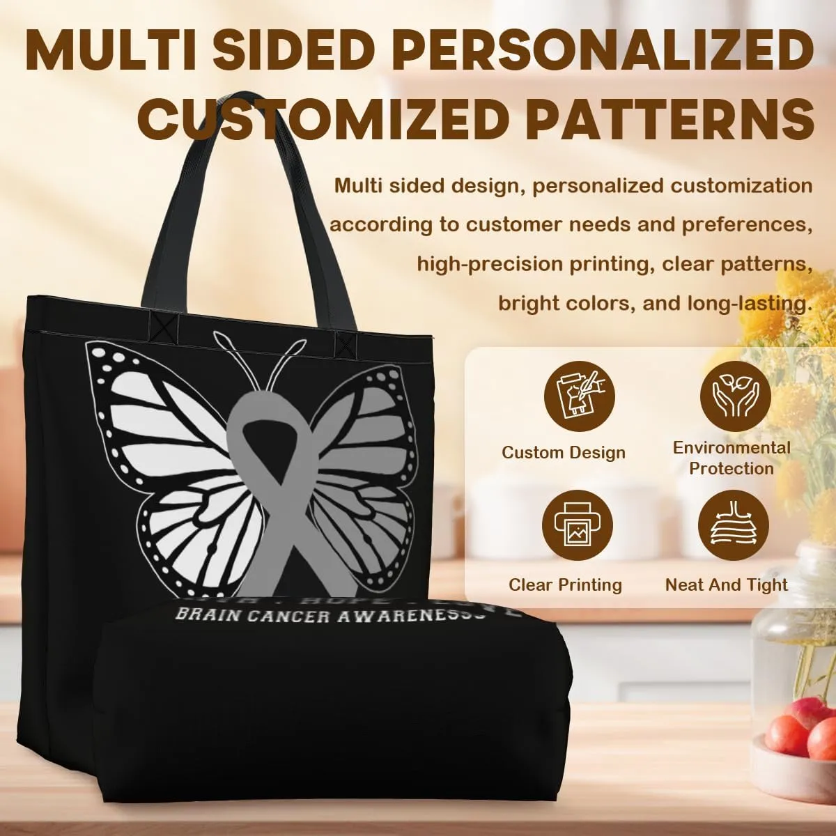 Women's Men Large Kitchen Reusable Grocery Bags Shoulder Bags With Zipper Beach Shopping Bag for Outdoors