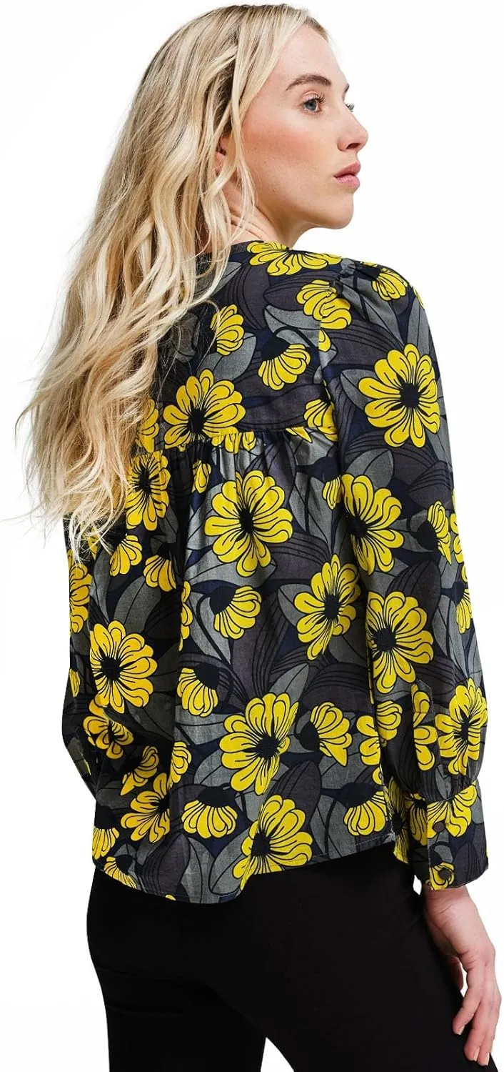 Womens Orla Kiely Bib Collar Blouse
