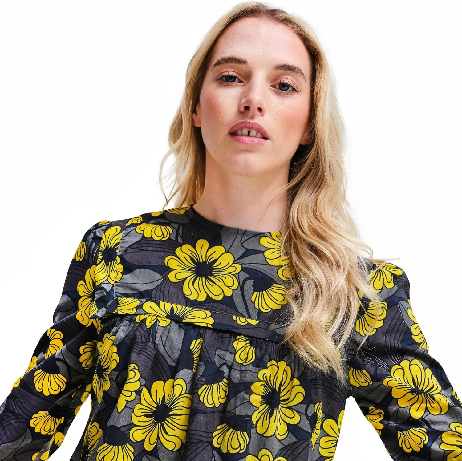 Womens Orla Kiely Bib Collar Blouse