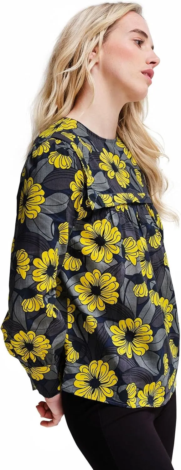 Womens Orla Kiely Bib Collar Blouse