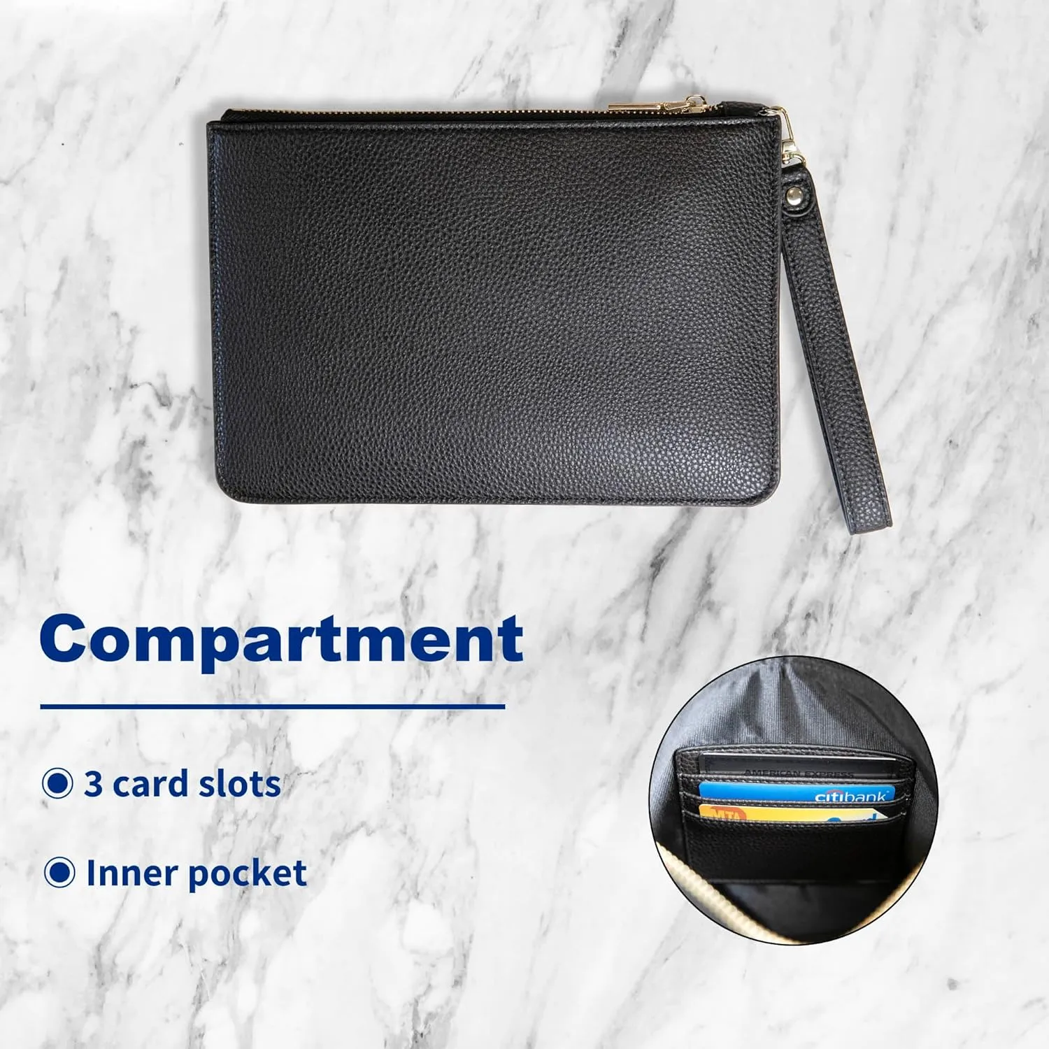 Women's Wristlet Handbag, Clutch Purse, Wristlet Wallet, Travel Organizer, Organizer Clutch, Wristlet Clutch