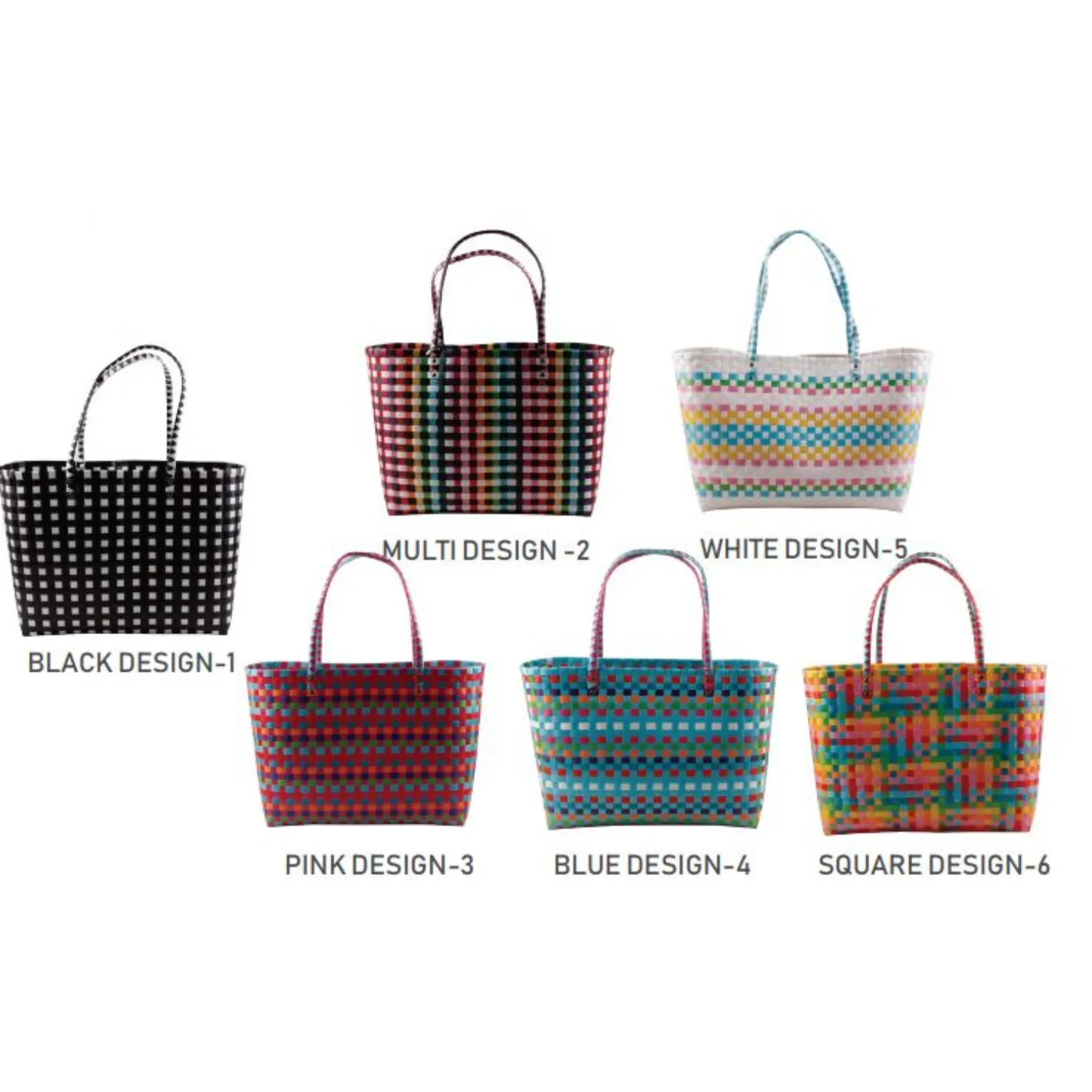 Woven Plastic Tote Bag - B226