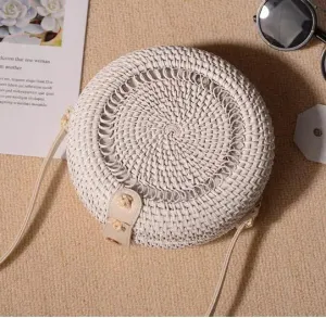 Woven Square and Round Shoulder Bags (Crossbody Style)