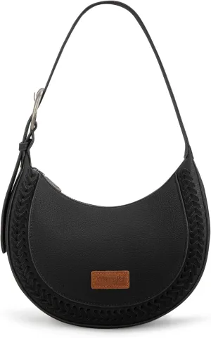 Wrangler Crescent Shoulder Bag for Women Trendy Half Moon Bag Small Crossbody Purse and Handbags With Extension Strap