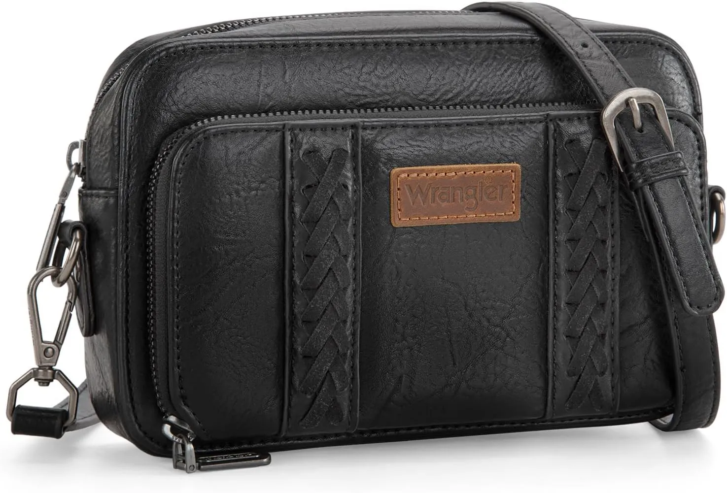 Wrangler Crossbody Bag for Women Shoulder Purse Small Multi Pocket Crossover Bag with Adjustable Strap