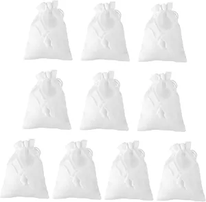 WRITWAA 3sets Jute Bag Jewelry Pouch Drawstring Bags for Makeup Burlap 13.5x9.5cm Portable 10pcs*3