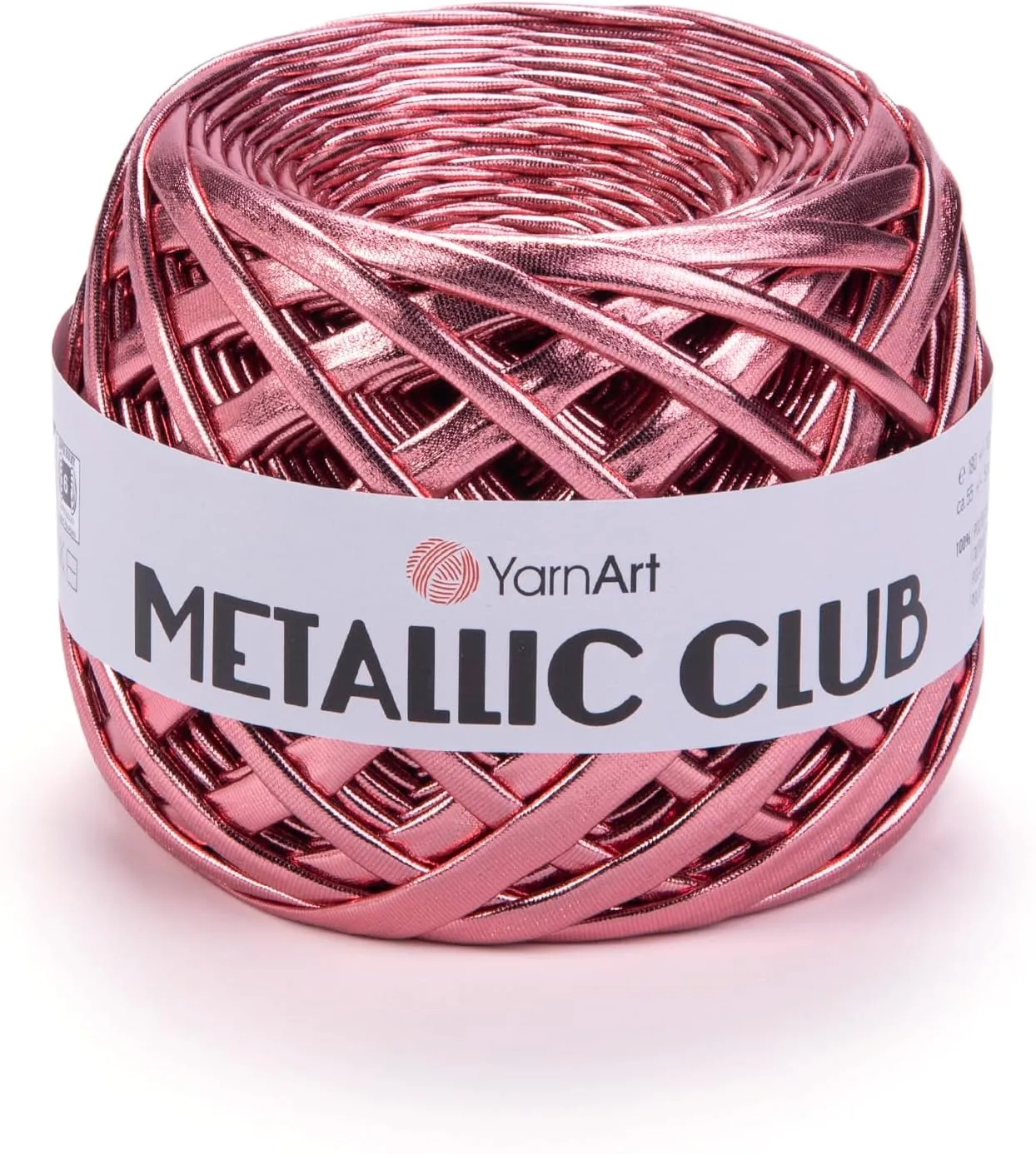 YarnArt Metallic Club Super Bulky T-Shirt Yarn 100% Polyester, 6.35 oz / 180 gr, 60 yrds / 55 Meters, Shiny Colors, Handbag, Rug, Crochet Bag Yarn (8110)