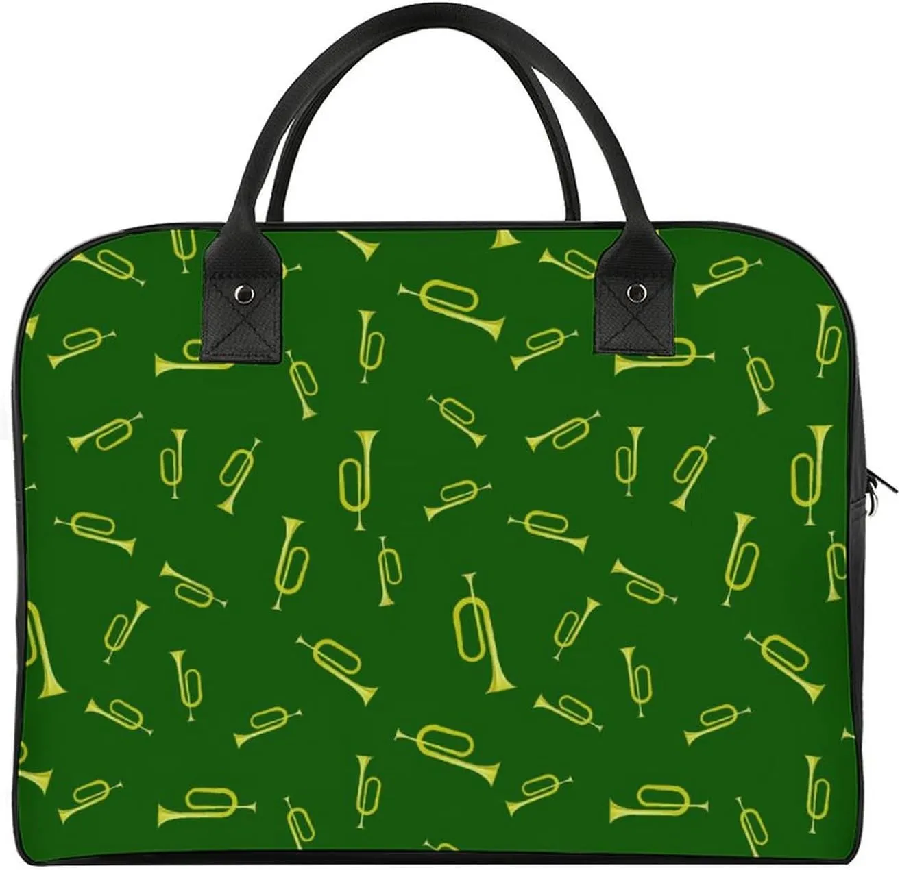 Yellow Horn Duffle Bag for Travel Crossbody Sports Tote Gym Bag Shoulder Weekender Overnight Bag