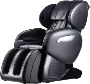 Zero Gravity Full Body Electric Shiatsu Massage Chair Recliner with Foot Roller Airbag Massage System Stretch Vibrating(Black)